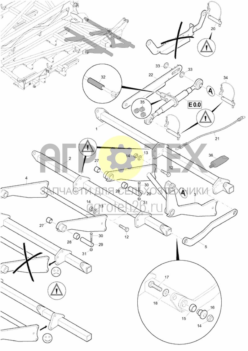 Чертеж  (?RUS) диск.траверсы links Centaur 4001 Super (ETB-016593) 