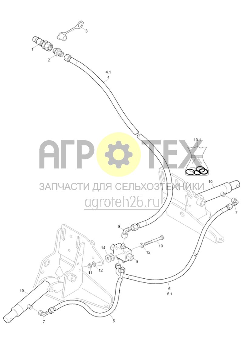  Hydraulik Spuranreisser 3/4m (ETB-016871)  (№10 на схеме)