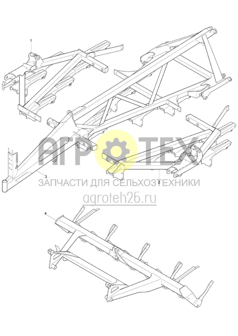 Чертеж  части рамы Centaur 4001 Super (ETB-016880) 