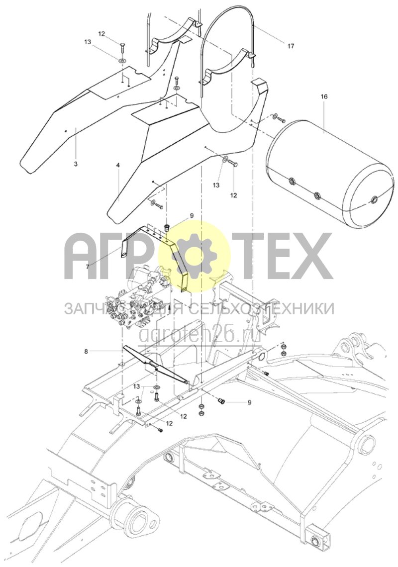 Чертеж  Anbauteile am Hauptrahmen - 2 (ETB-017252) 