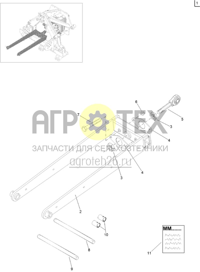 Чертеж  (RUS)Umruestsatz Oberlenker CIR Aktiv (ETB-017254) 