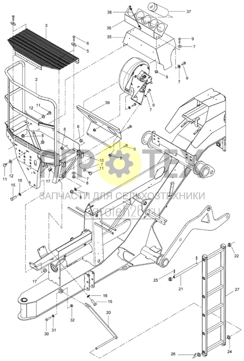 загрузочная ступенька, металлические пластины вентилятор (ETB-017258)  (№27 на схеме)