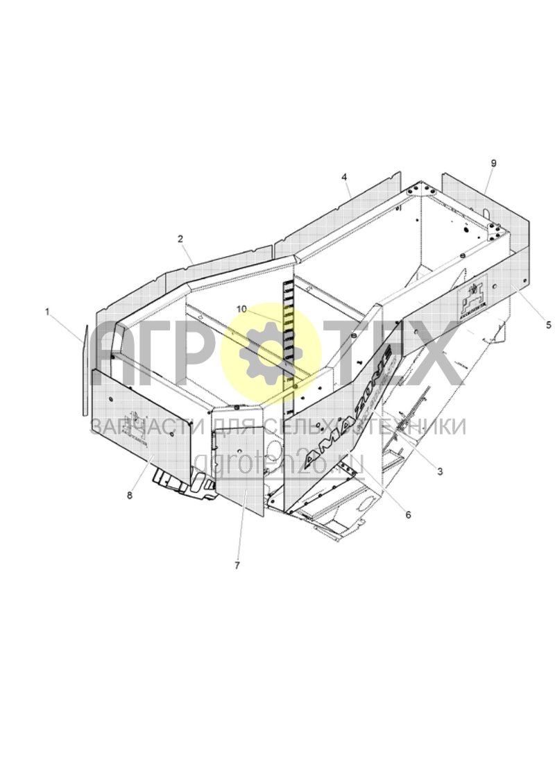  Наклейки бак 9000 - TC (ETB-017366)  (№9 на схеме)