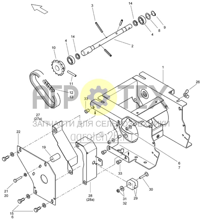 Чертеж  D?ngerdosierung -Geh?use, R?hrwelle (ETB-017375) 