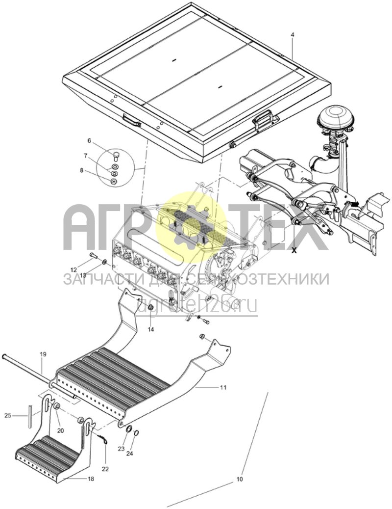 Чертеж  Vereinzelung 6-fach - ?bersicht, Tritt (ETB-017407) 