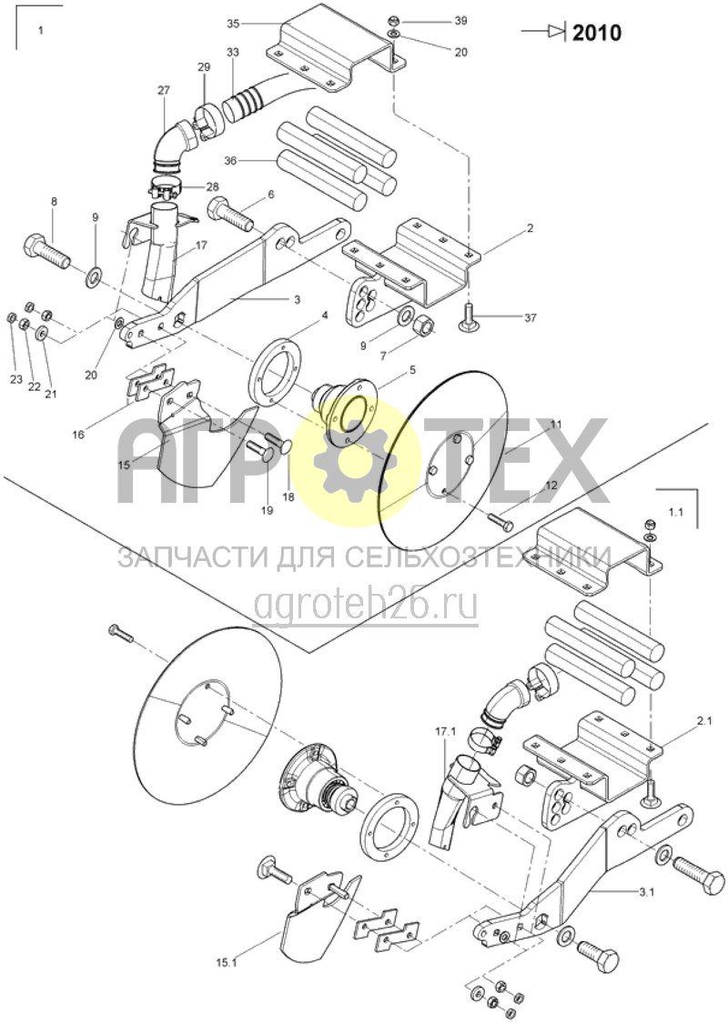 Чертеж  D?ngers?schar FG 400, rechts und links (ETB-017460) 