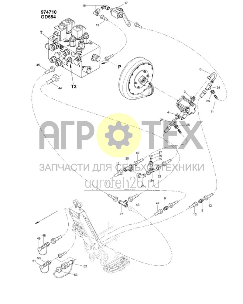  гидр. детали вентилятора (ETB-017638)  (№45 на схеме)