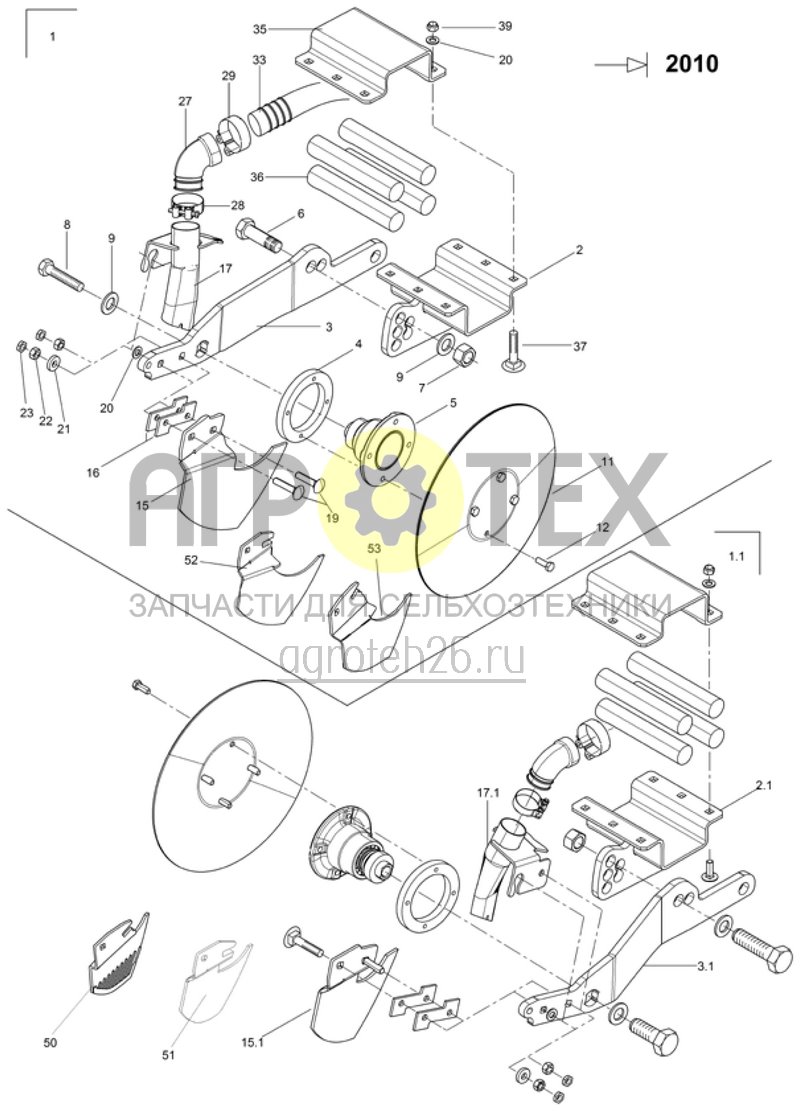 Чертеж  D?ngers?schar FG 400, rechts und links (ETB-017784) 