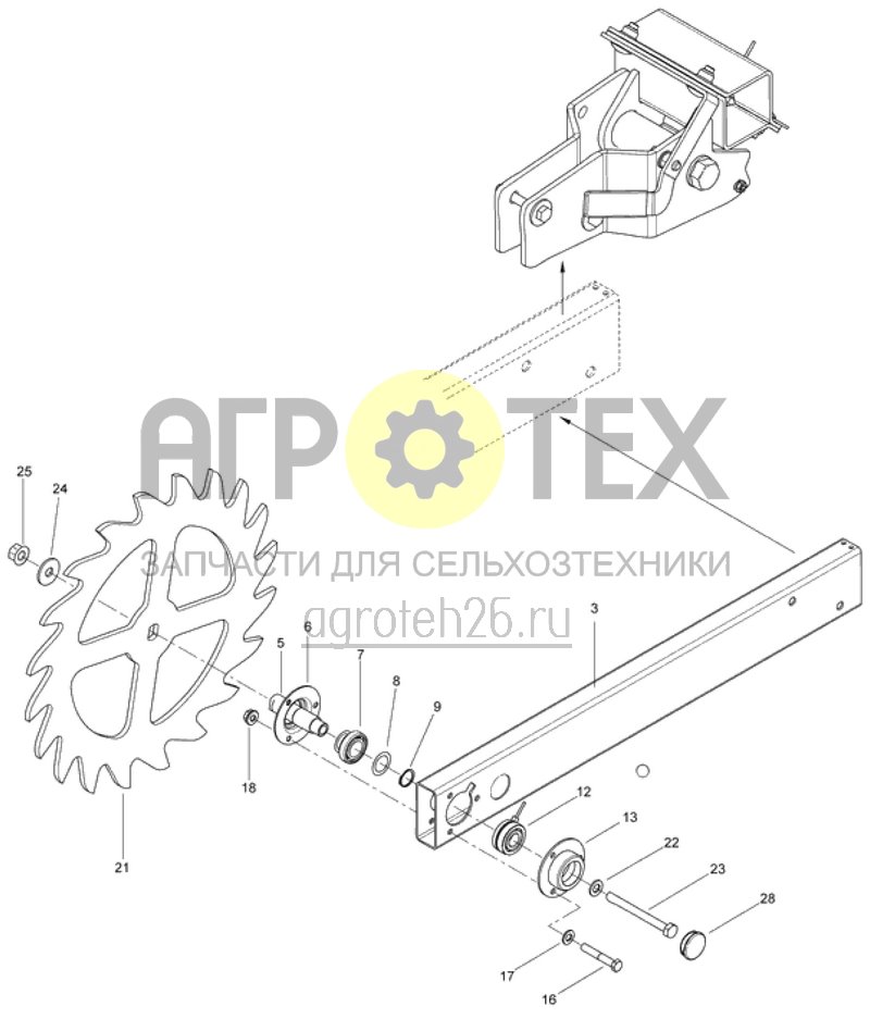 Чертеж  Impulsrad -Tr?ger mit Lagerung (ETB-017793) 