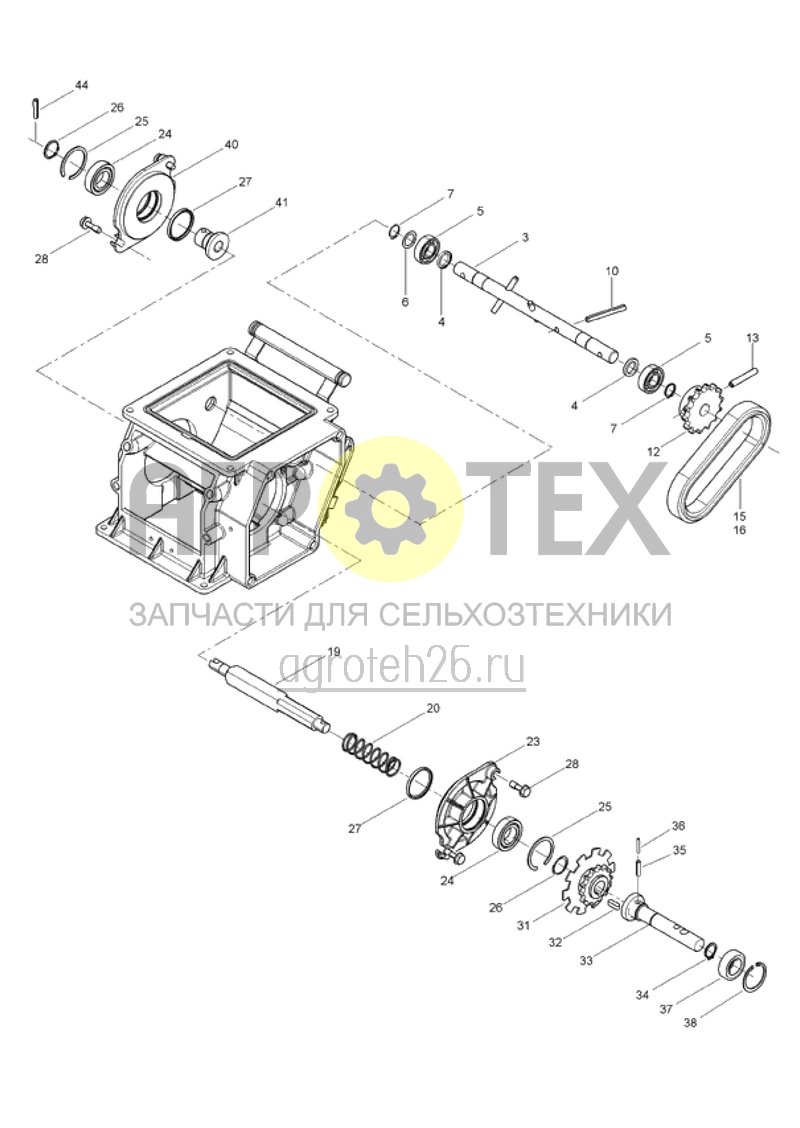 Чертеж  Dosiereinheit - R?hrwelle, S?welle, Dosierwalze, Flanschlager (ETB-017906) 