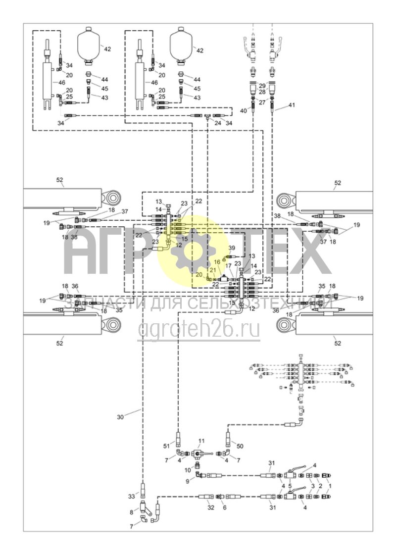 Чертеж  Hydraulik Querrahmen / Tastr?der (ETB-017939) 