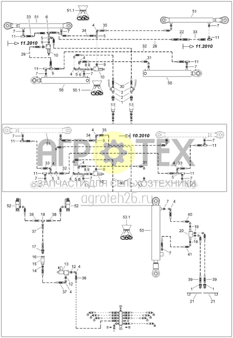 Чертеж  Hydraulik Exaktstriegel / Vorlaufmarkierung / Stellfu? (ETB-017941) 