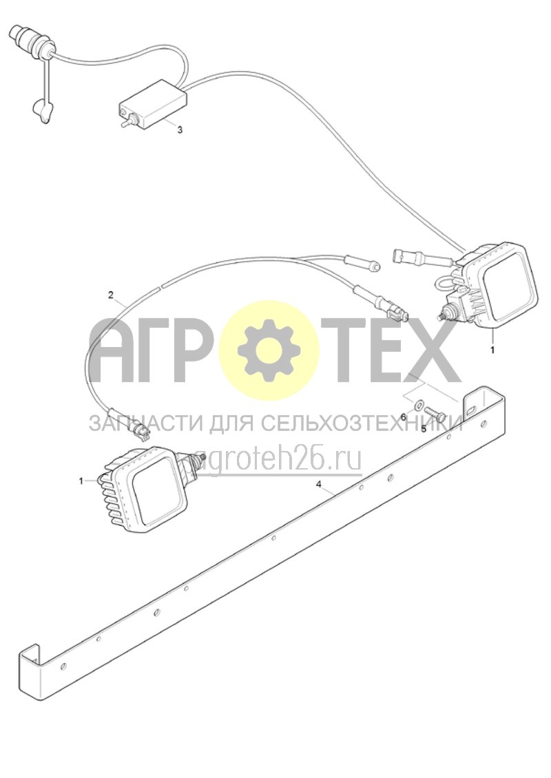 Чертеж  (RUS)Arbeitsbeleuchtung (ETB-018006) 