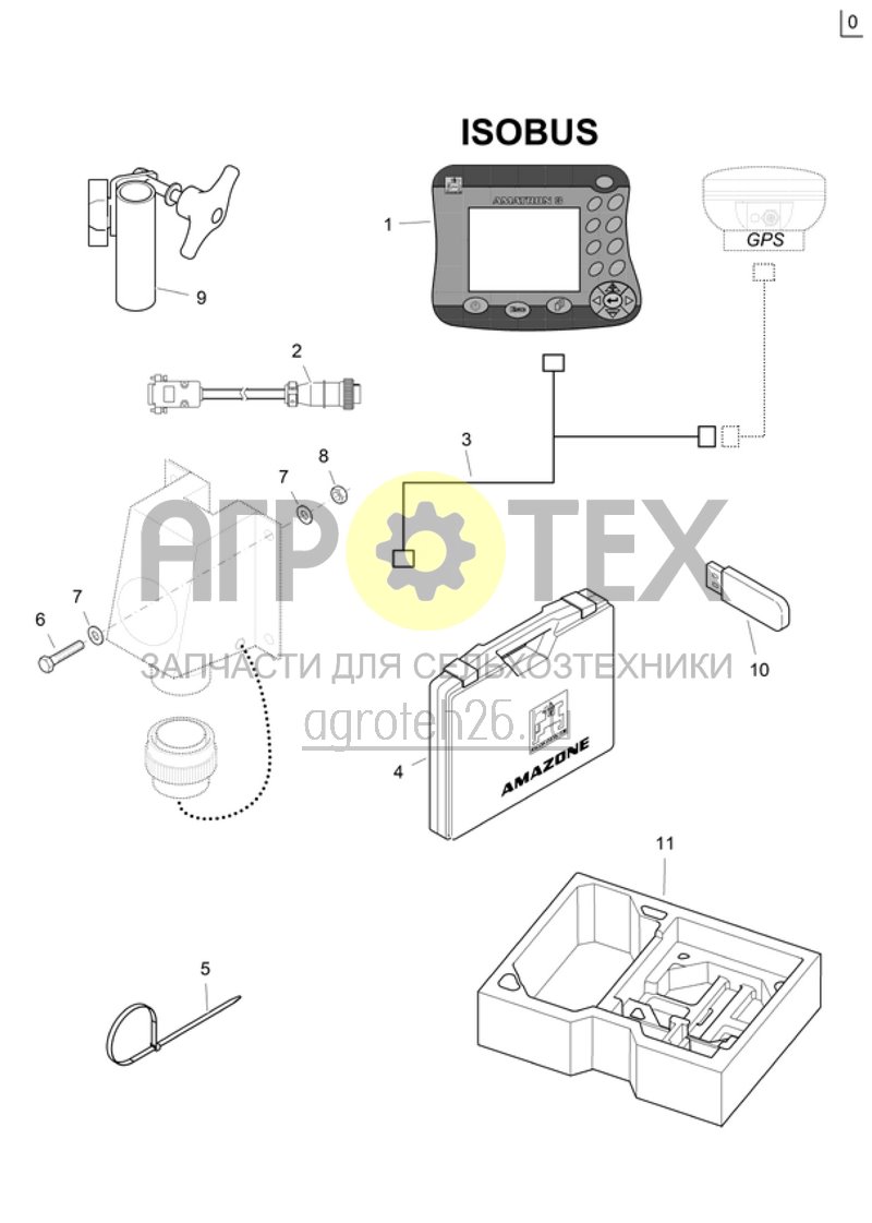 Чертеж  Пакет терминала ISOBUS AMATRON 3 (ETB-018033) 