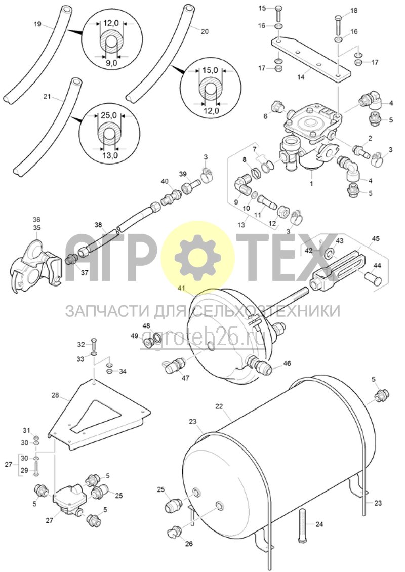 Чертеж  (RUS)Druckluftbremsanlage ab 11.2016 (ETB-018044) 