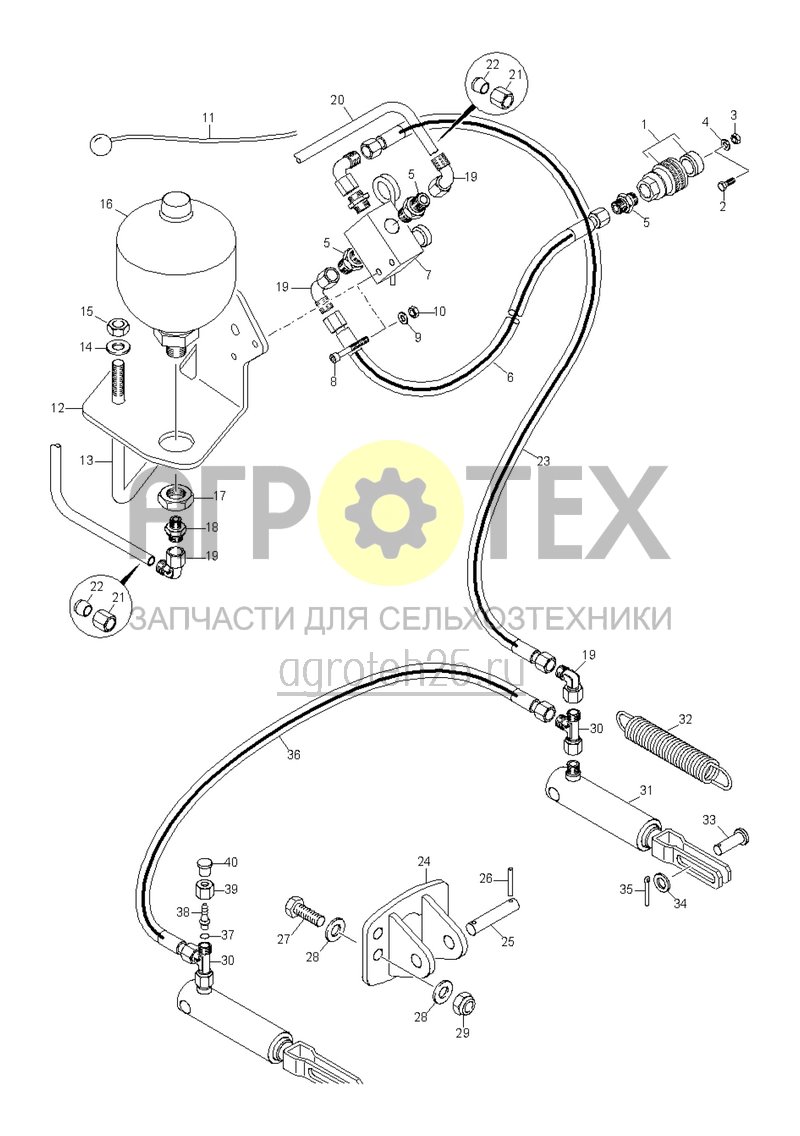 Чертеж  (RUS)Hydraulische Bremsanlage (ETB-018212) 