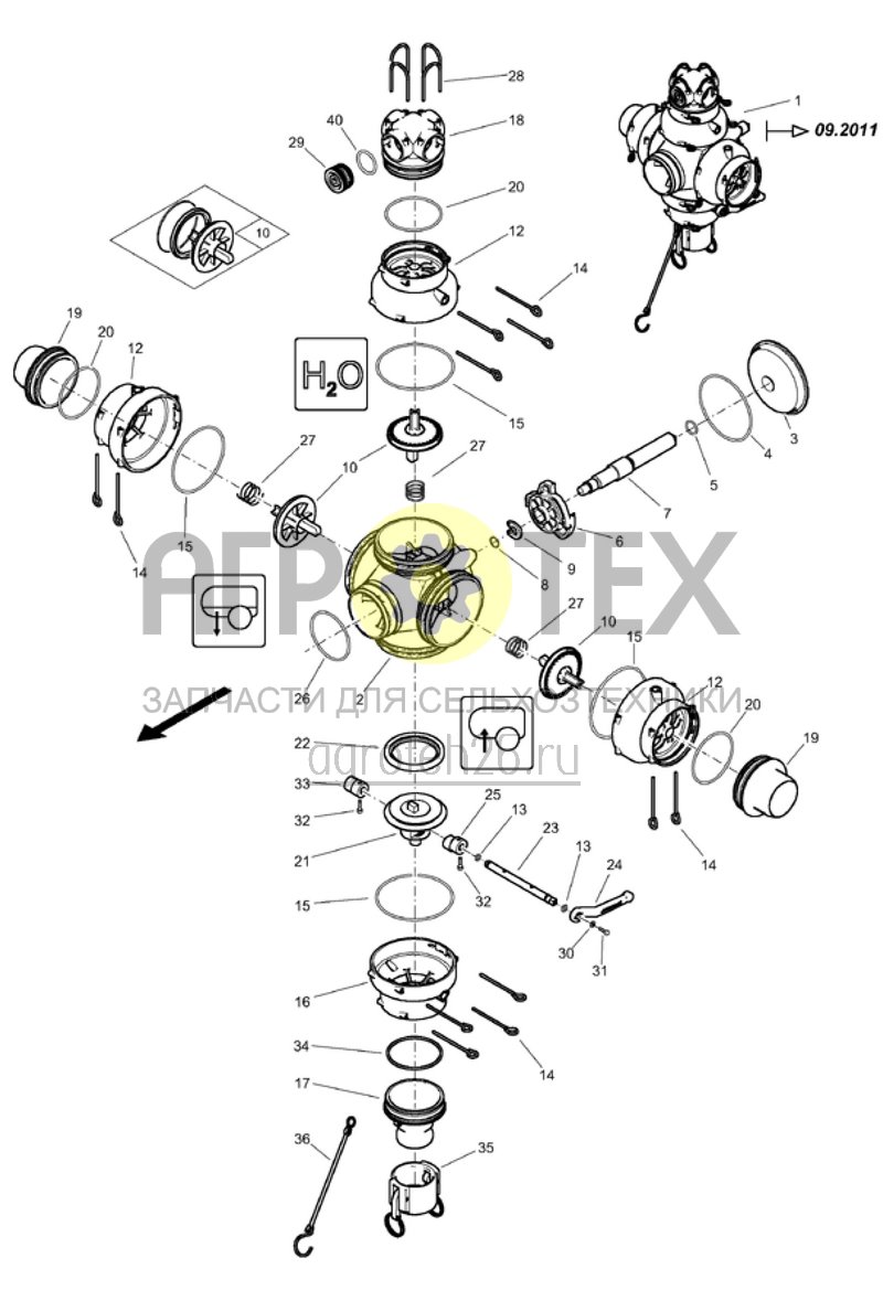  Всасывающий кран (от 09.2011) (ETB-018579)  (№33 на схеме)