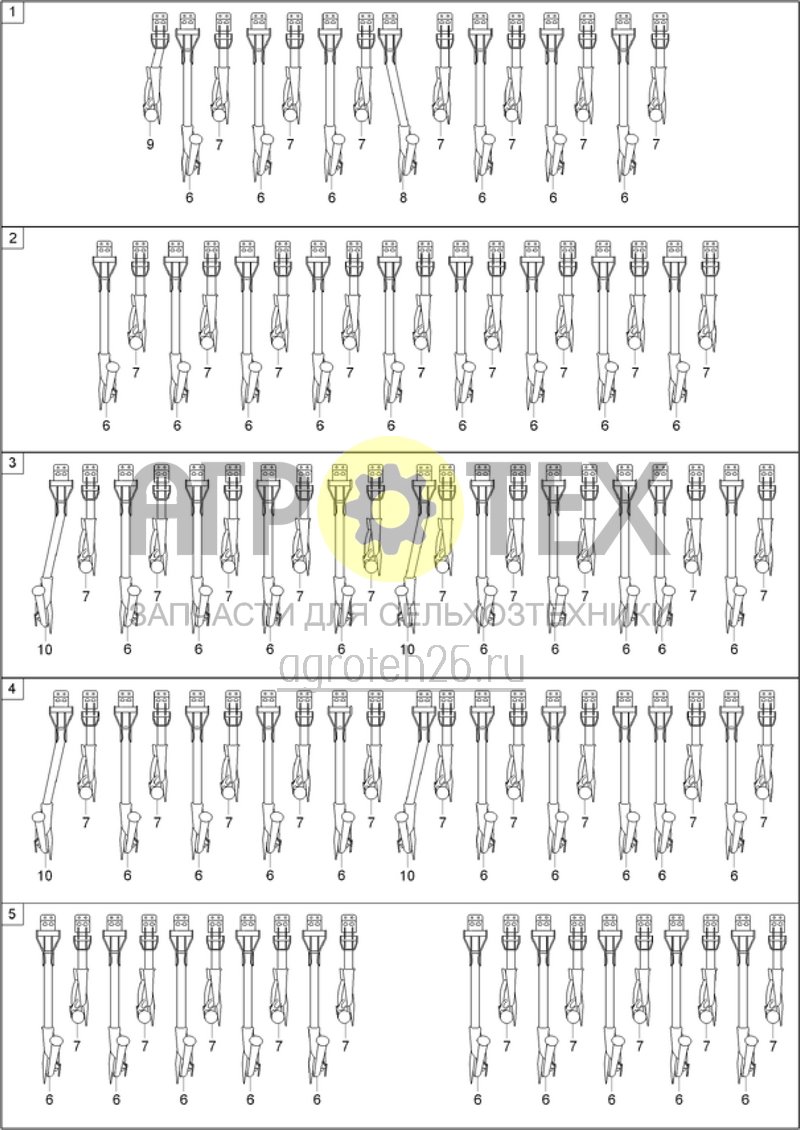 Чертеж  (RUS)?bersicht / RoTeC-Schar / Reihenabstand 166mm (ab 2015) (ETB-018712) 