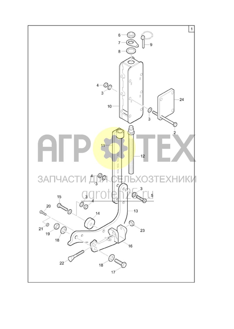 Чертеж  (RUS)Anbausatz verstellbar f?r Exakt/Schleppstriegel (ab AD00037850) (ETB-018762) 