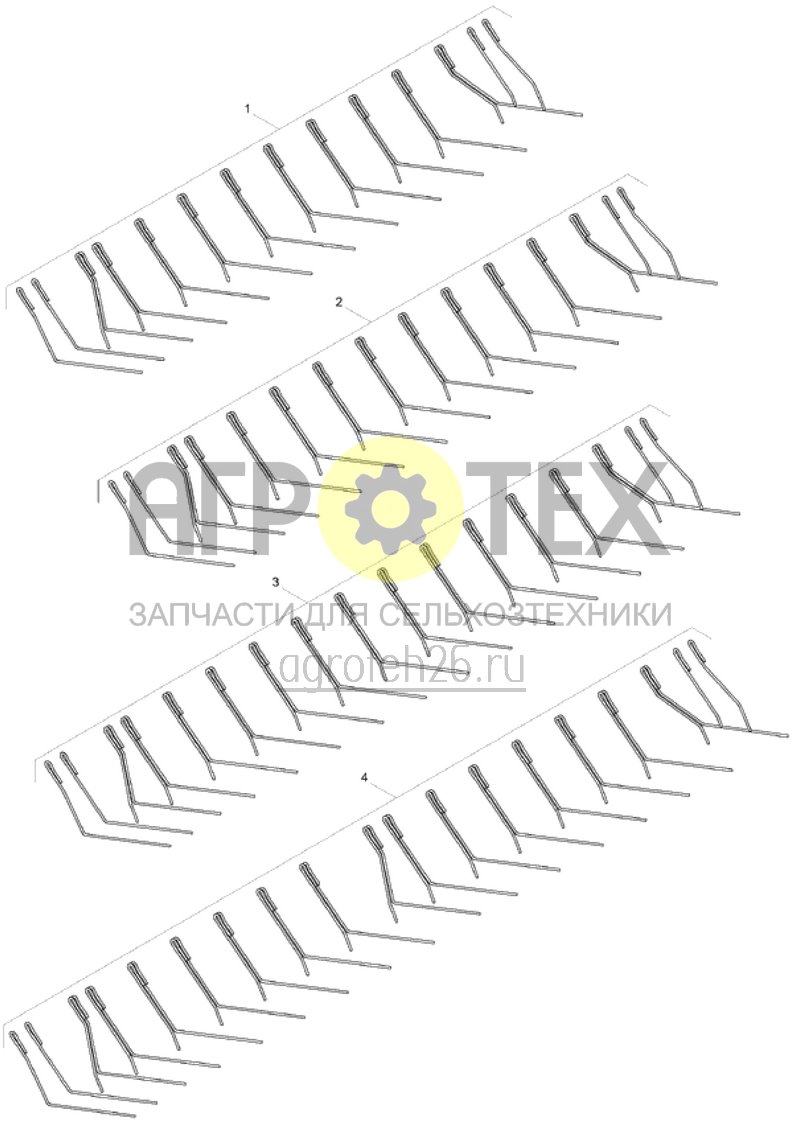  Комплекты штригеля для выравнивателя Экзакт (ETB-018768)  (№4 на схеме)