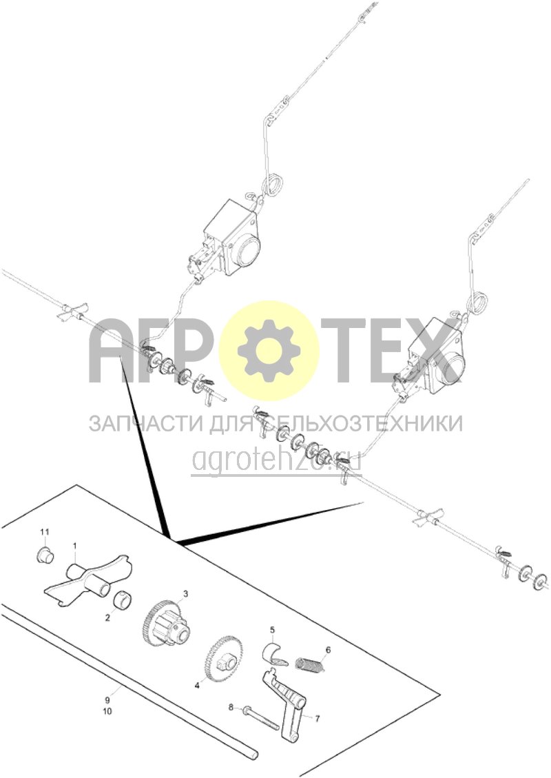  Включение технологической колеи (передний вал) (ETB-018779)  (№4 на схеме)