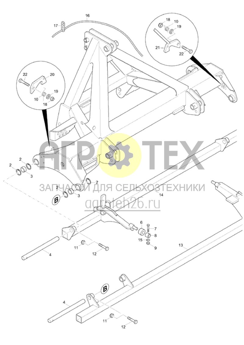 Чертеж  Дисковые траверсы Catros 3002-T (ETB-018834) 