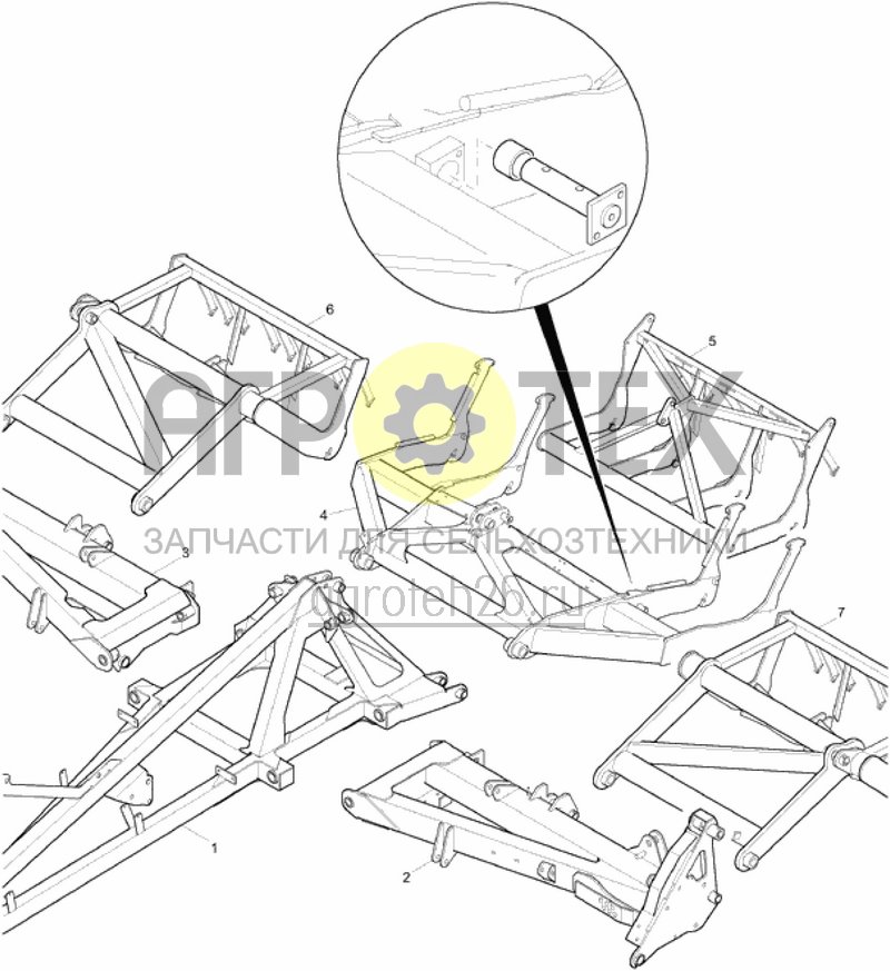 Чертеж  Детали рамы Catros 5501-T (ETB-018880) 