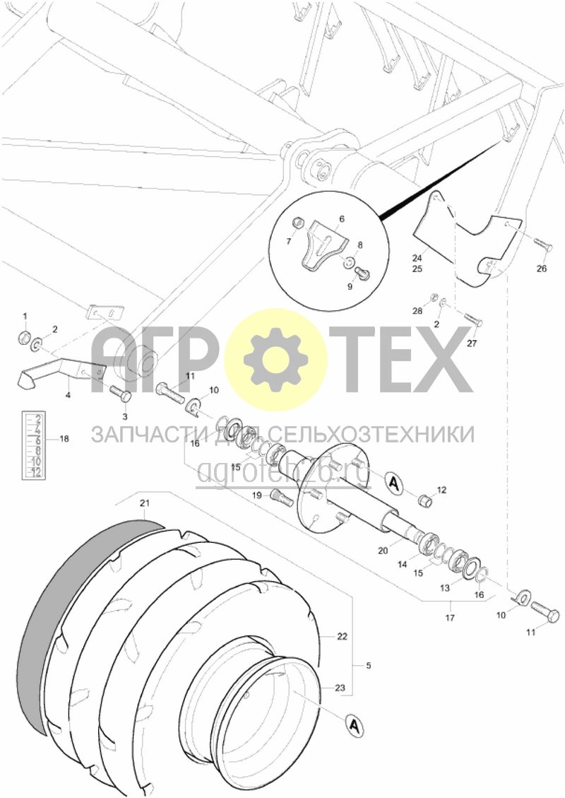  Боковые катки (ETB-018882)  (№4 на схеме)