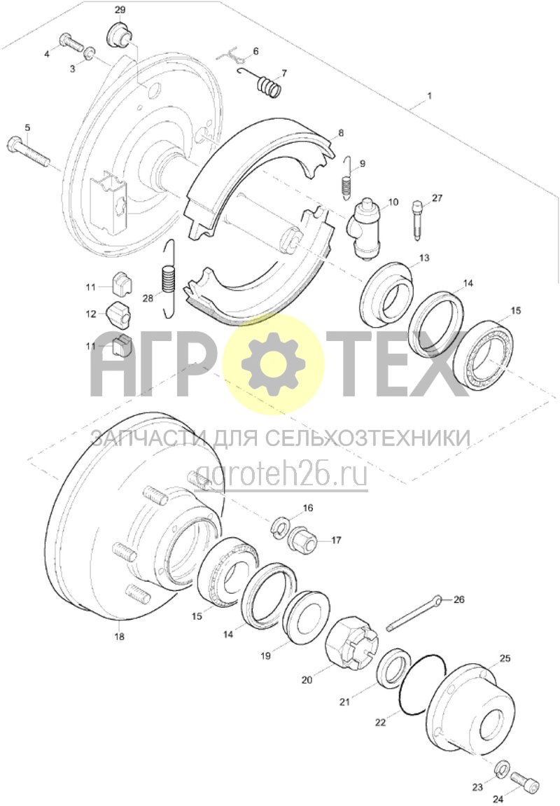  Цапфа оси LB239 (ETB-018911)  (№17 на схеме)