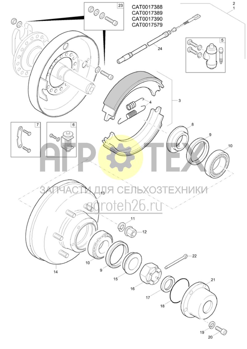 Чертеж  Тормоз LB399, LB400 (только для Франции) (ETB-018913) 