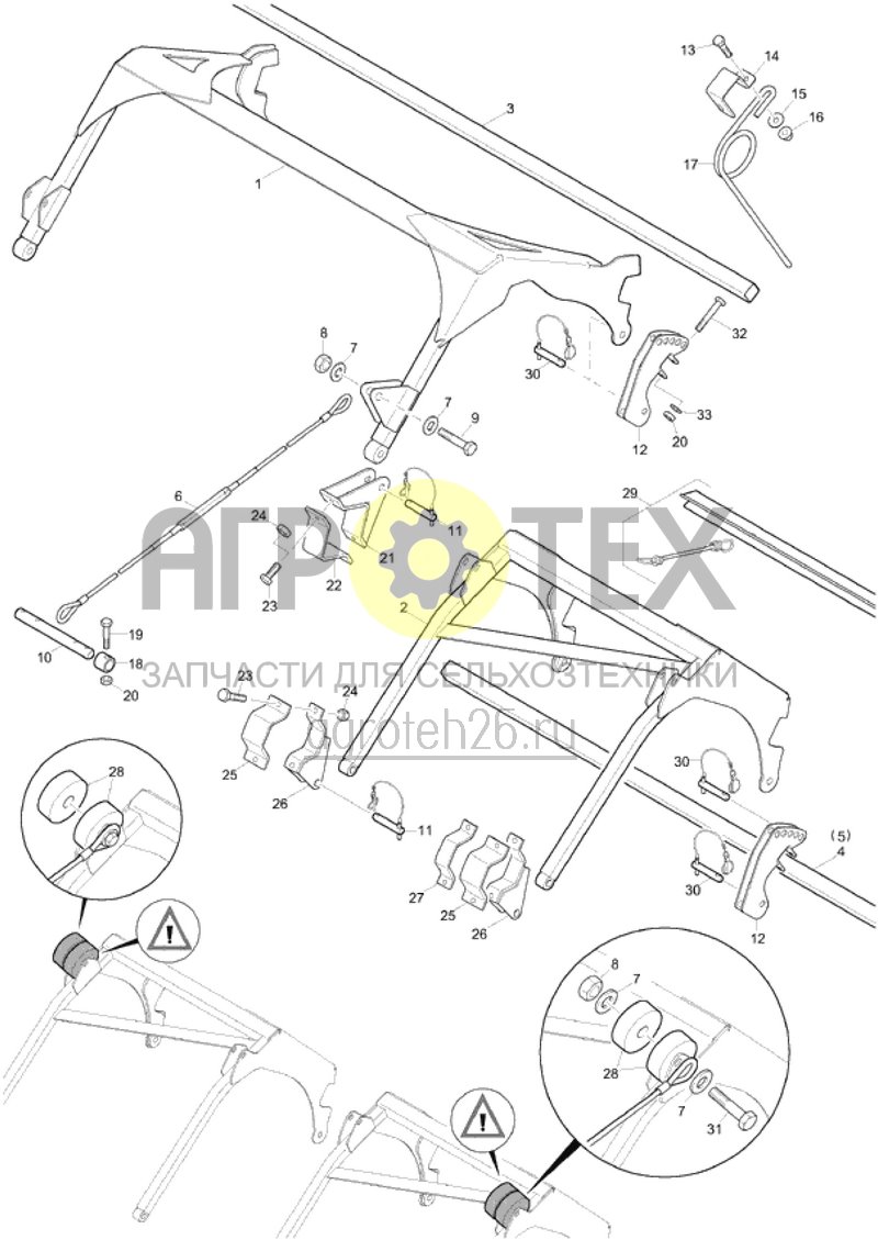  Задний штригель (ETB-018920)  (№31 на схеме)