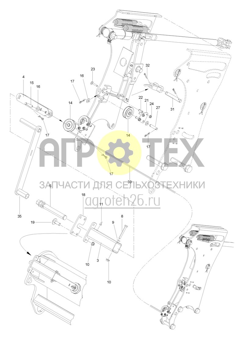 Чертеж  Стояночный тормоз (ETB-019112) 