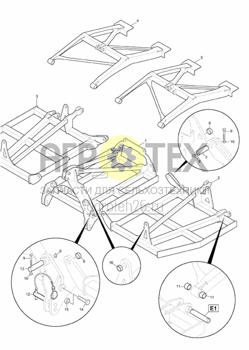 Чертеж  Детали рамы Cenius Super/Special до 2010 (ETB-019303) 