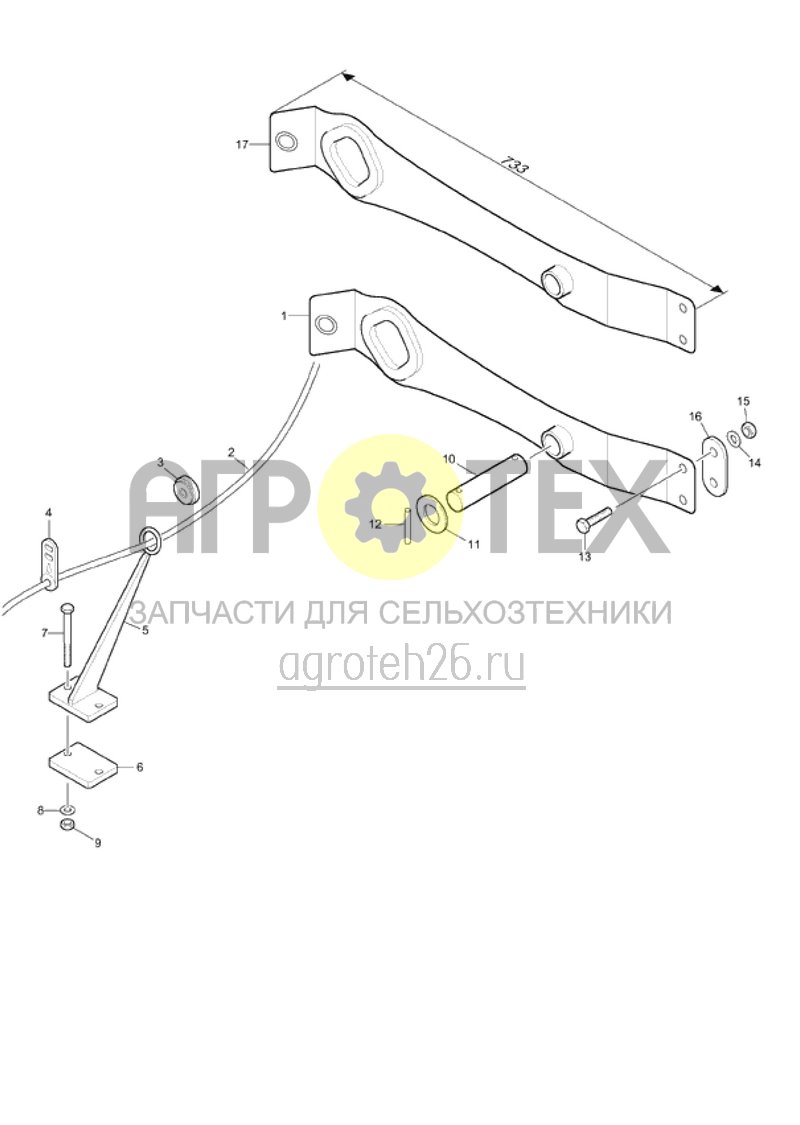  Предохранительный механизм раскладывания (CXS0000657 до 667) (ETB-019327)  (№2 на схеме)