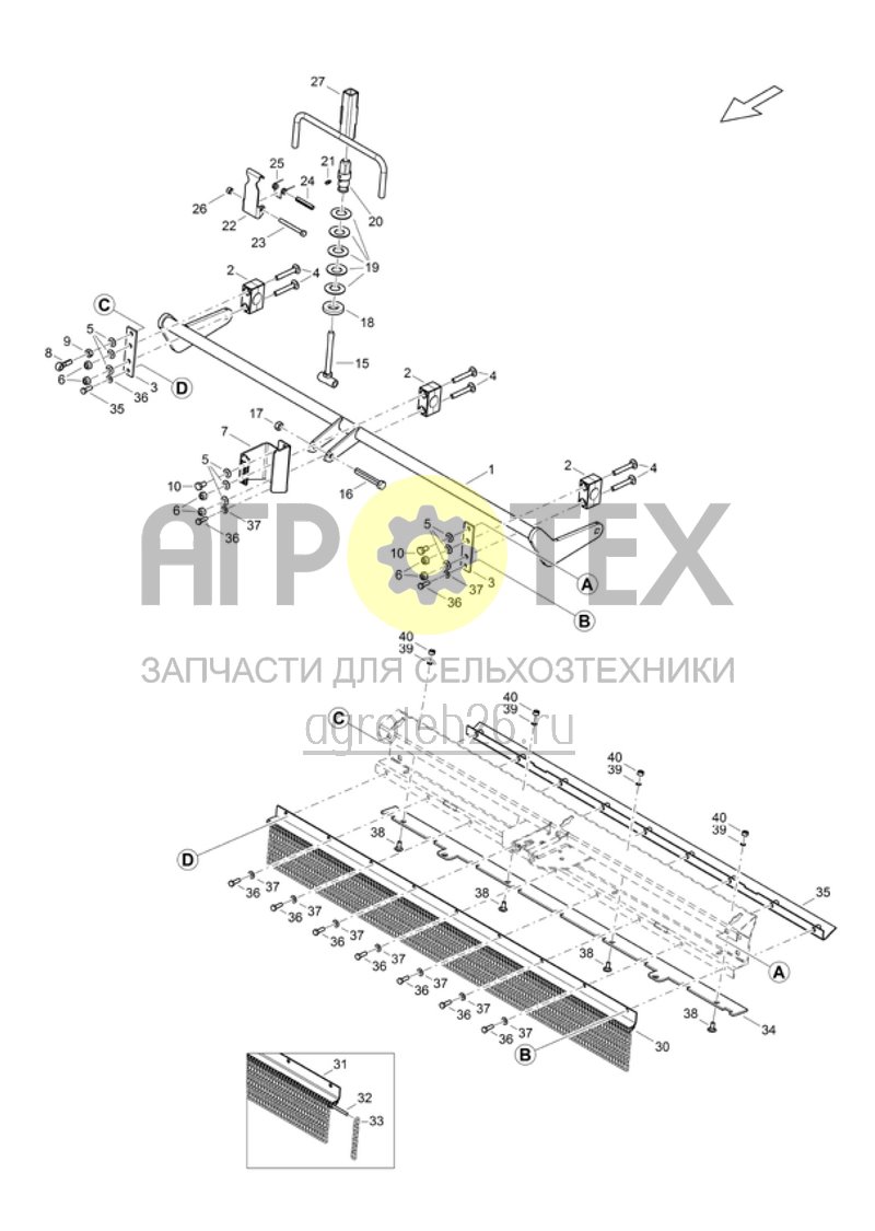 Чертеж  Опорная рама II (ETB-019803) 