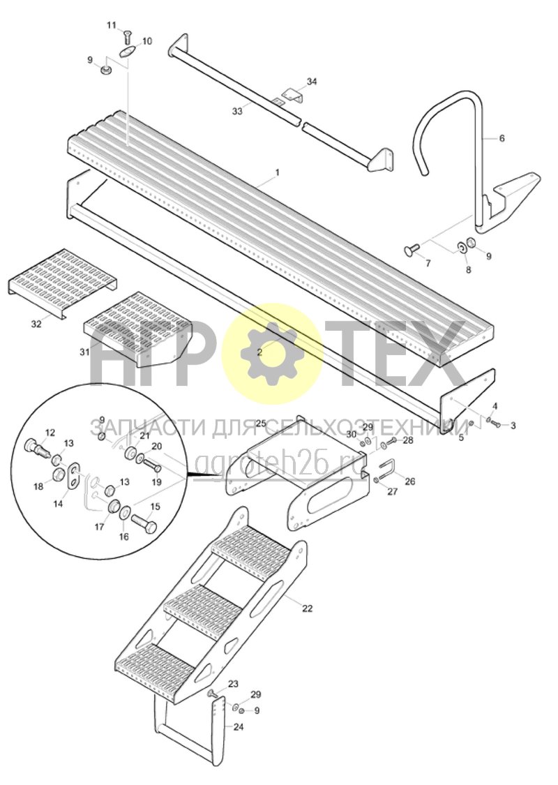  Загрузочная ступенька (от 2013) (ETB-019830)  (№6 на схеме)