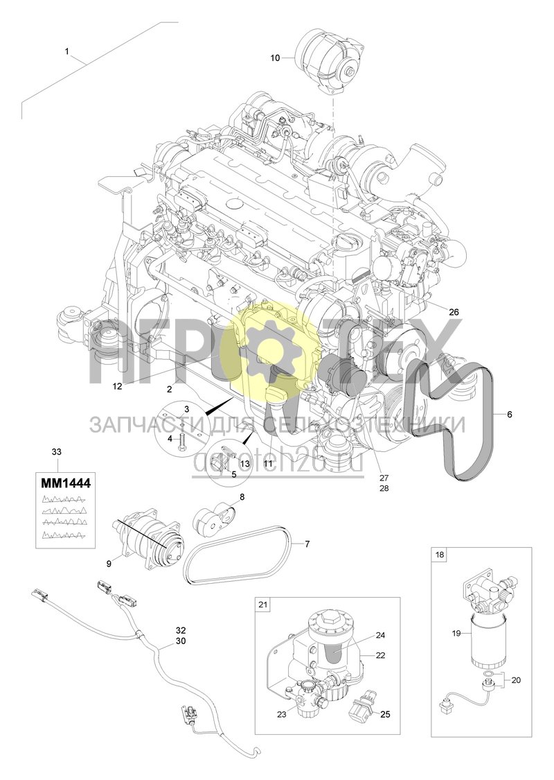  (RUS)Antriebsmotor (ETB-020145)  (№24 на схеме)