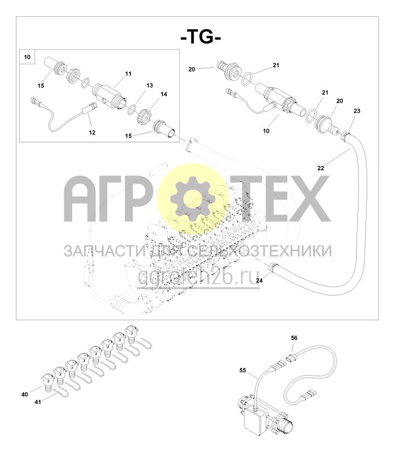 Чертеж  (RUS)Schlauchpaket Armatur (ETB-020213) 