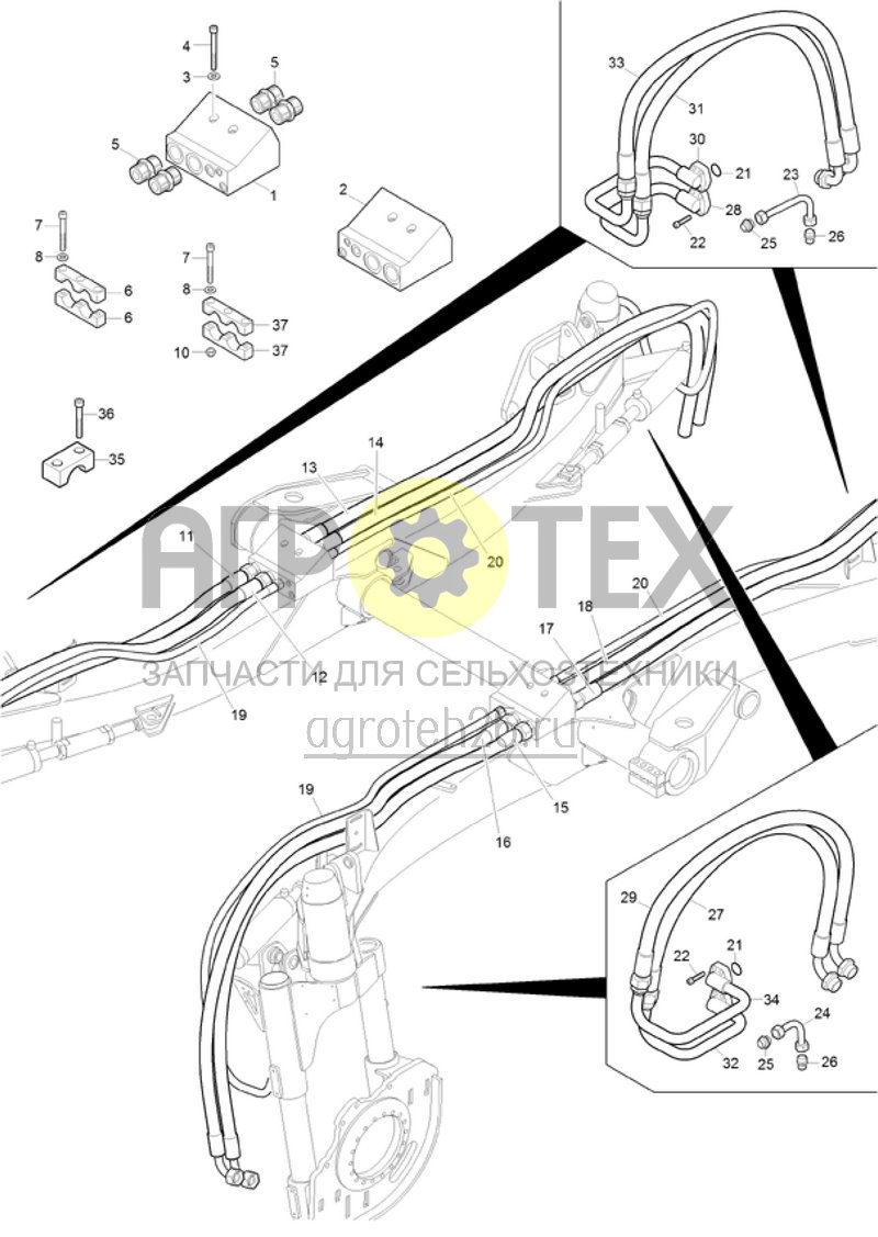 Чертеж  (RUS)Fahrantrieb Radmotoren (Fahrwerk h?henverstellbar) (ETB-020243) 