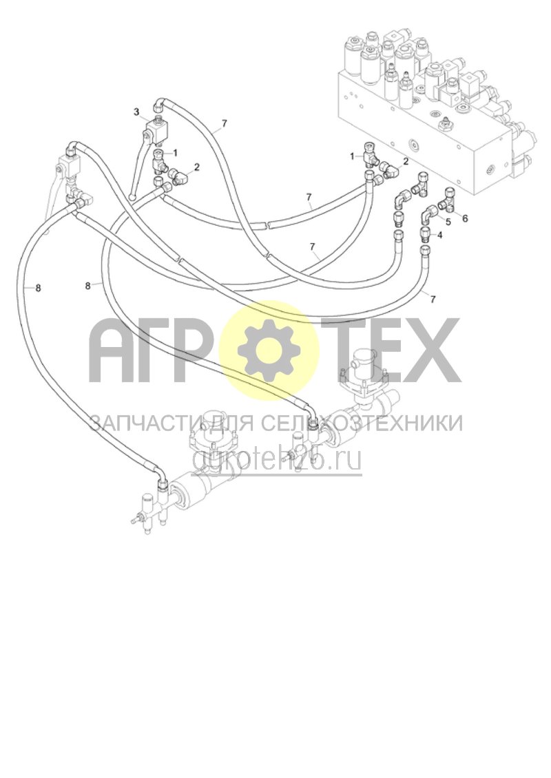  (RUS)Verbindung Bremskraftregler - Ventilblock 1 (ETB-020245)  (№4 на схеме)