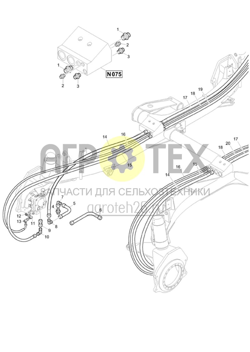 Чертеж  (RUS)Hydraulik Parkbremse 2 (ETB-020251) 