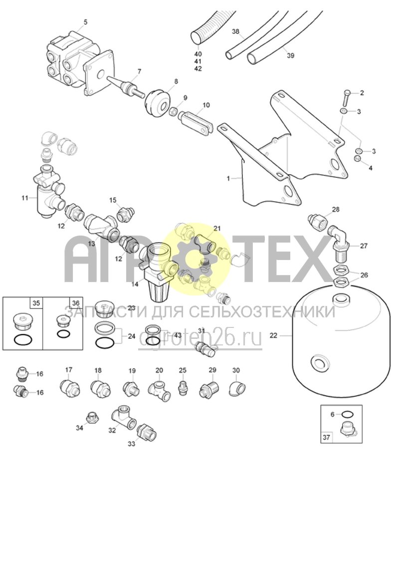 Чертеж  (RUS)Pneumatik Ventile / Schl?uche II (ETB-020260) 