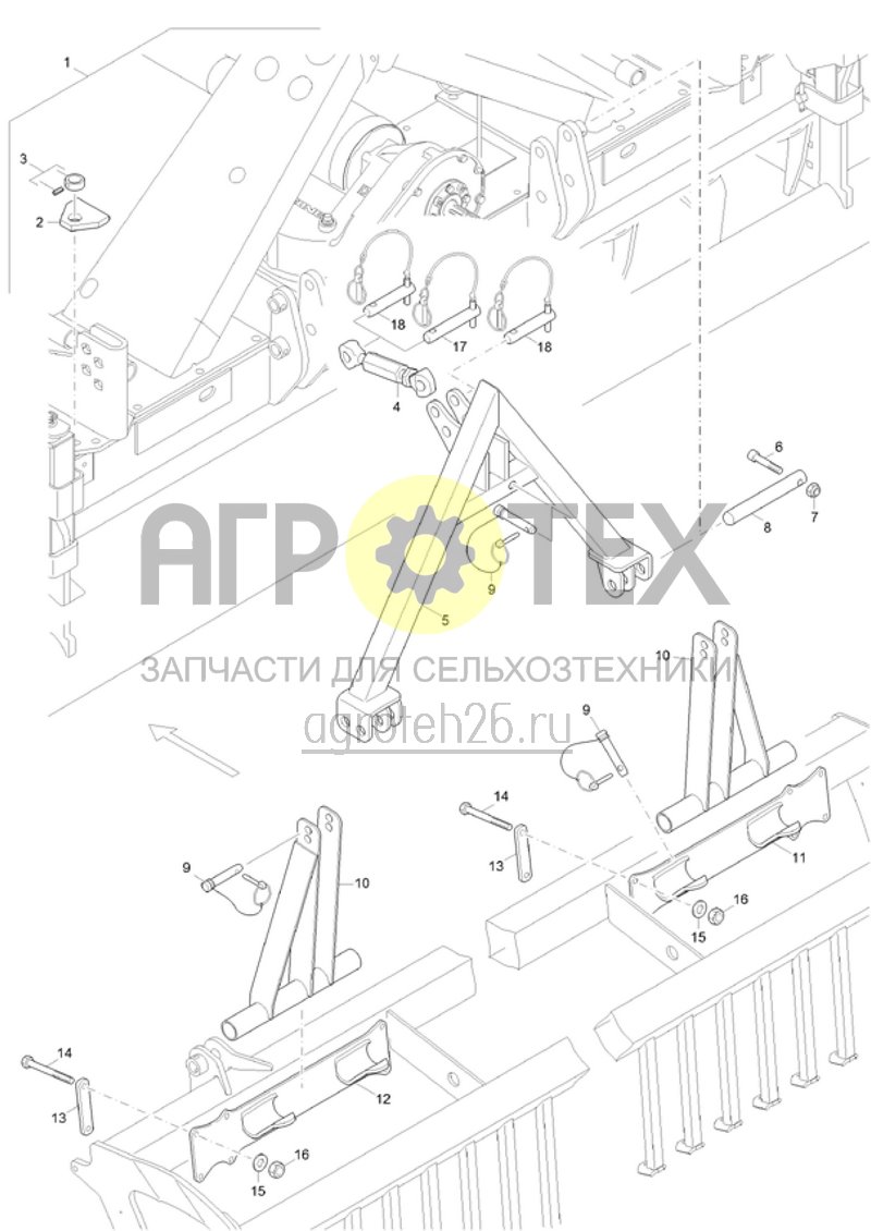  (RUS)Kupplungsteile PW600/KW580 (ETB-020356)  (№3 на схеме)