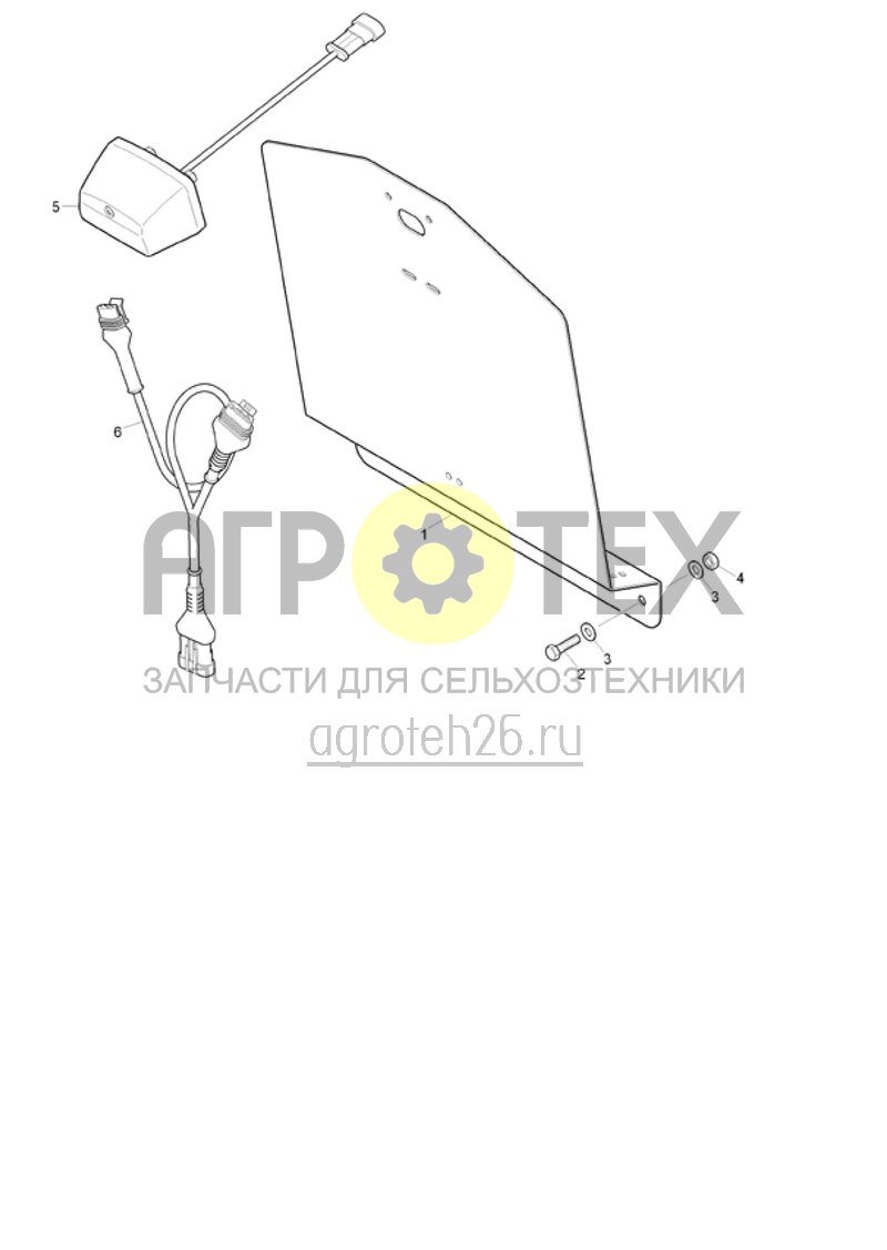 Чертеж  (RUS)Kennzeichenhalter mit Beleuchtung (ETB-020371) 