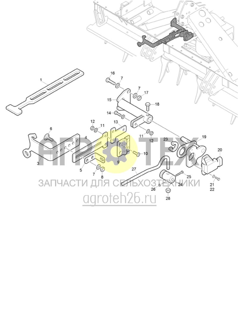 Чертеж  (RUS)Anbausatz Fahrgassenmarkierger?t - Rollenstriegel (ETB-020381) 