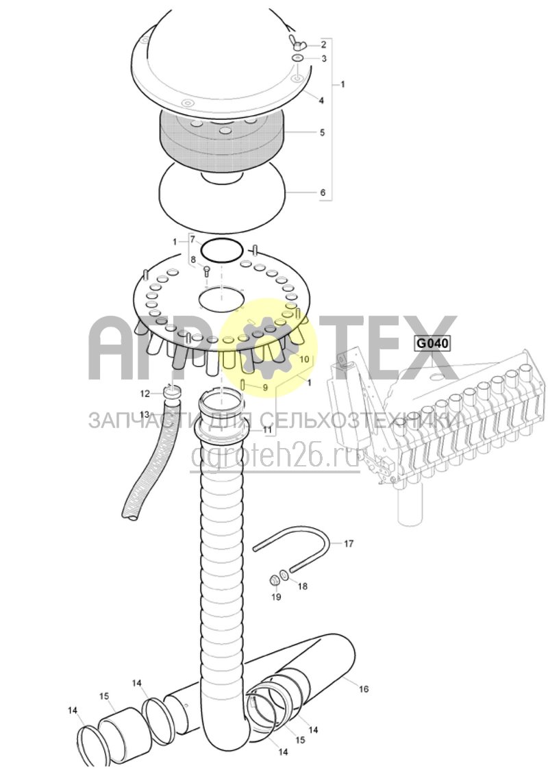 Чертеж  (RUS)Verteilerkopf AD-P 3500 12,5 (ETB-020405) 