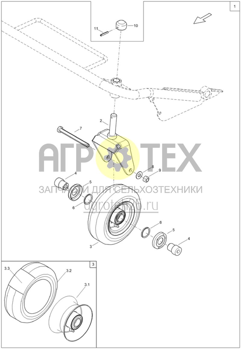 Чертеж  (RUS)Radgabel vorne (ETB-020577) 