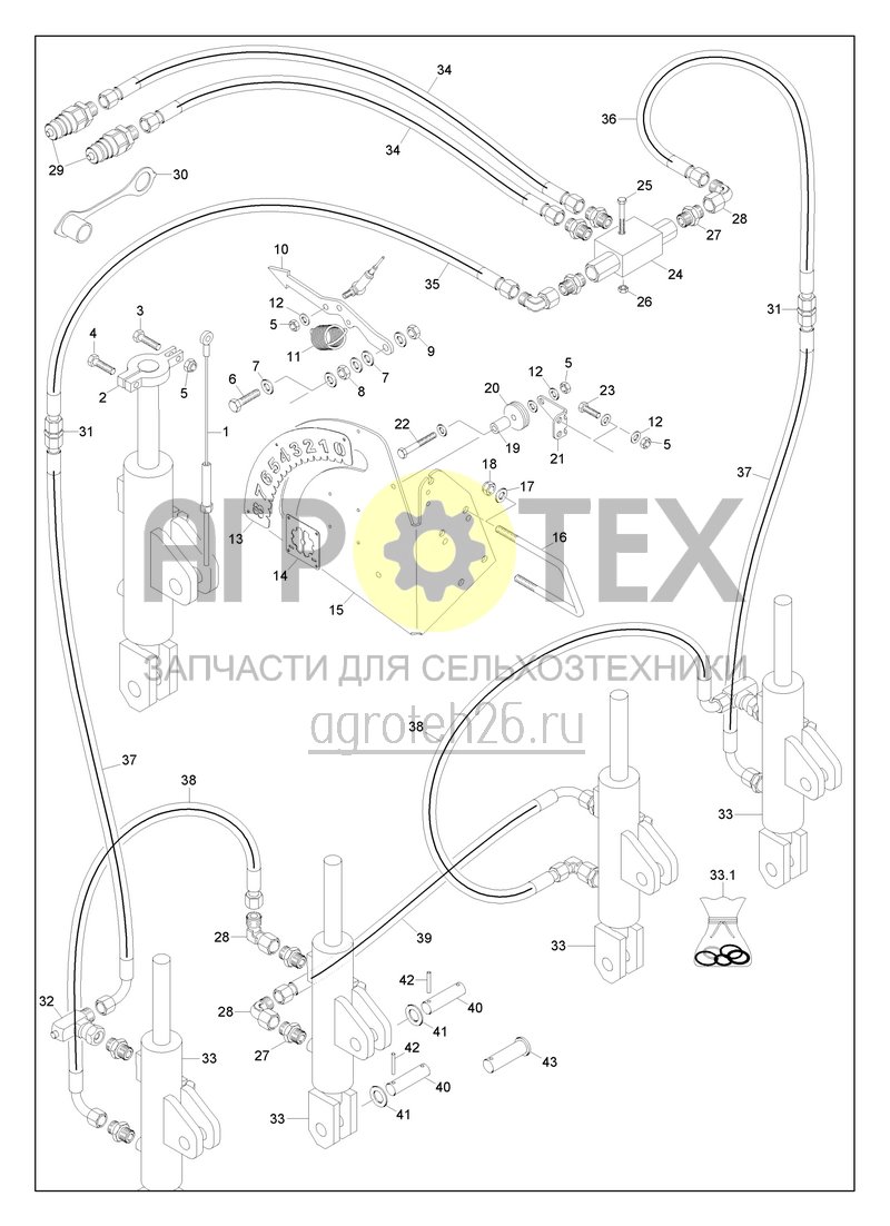  (RUS)hydraulische Scheibenfeldverstellung (ETB-020717)  (№13 на схеме)