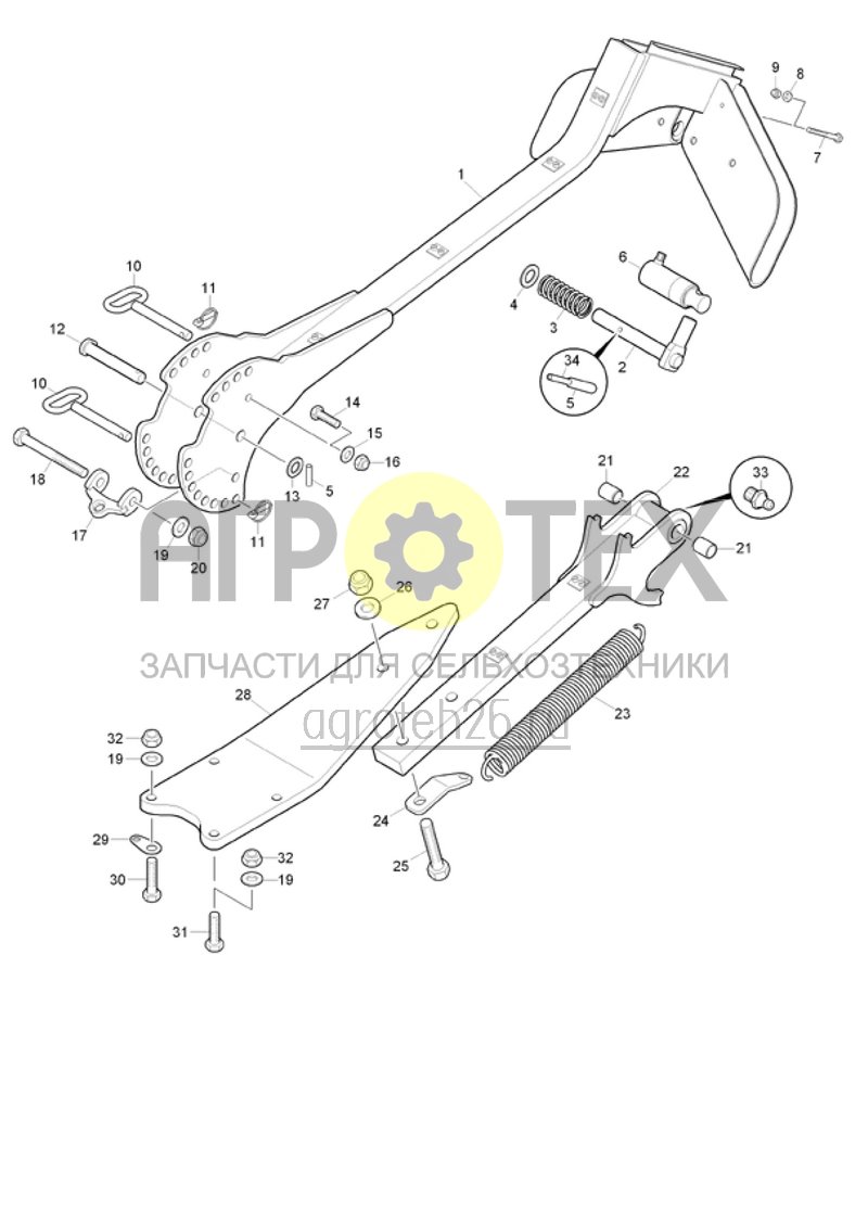 Чертеж  (RUS)Schwenkfangarm (ETB-020750) 