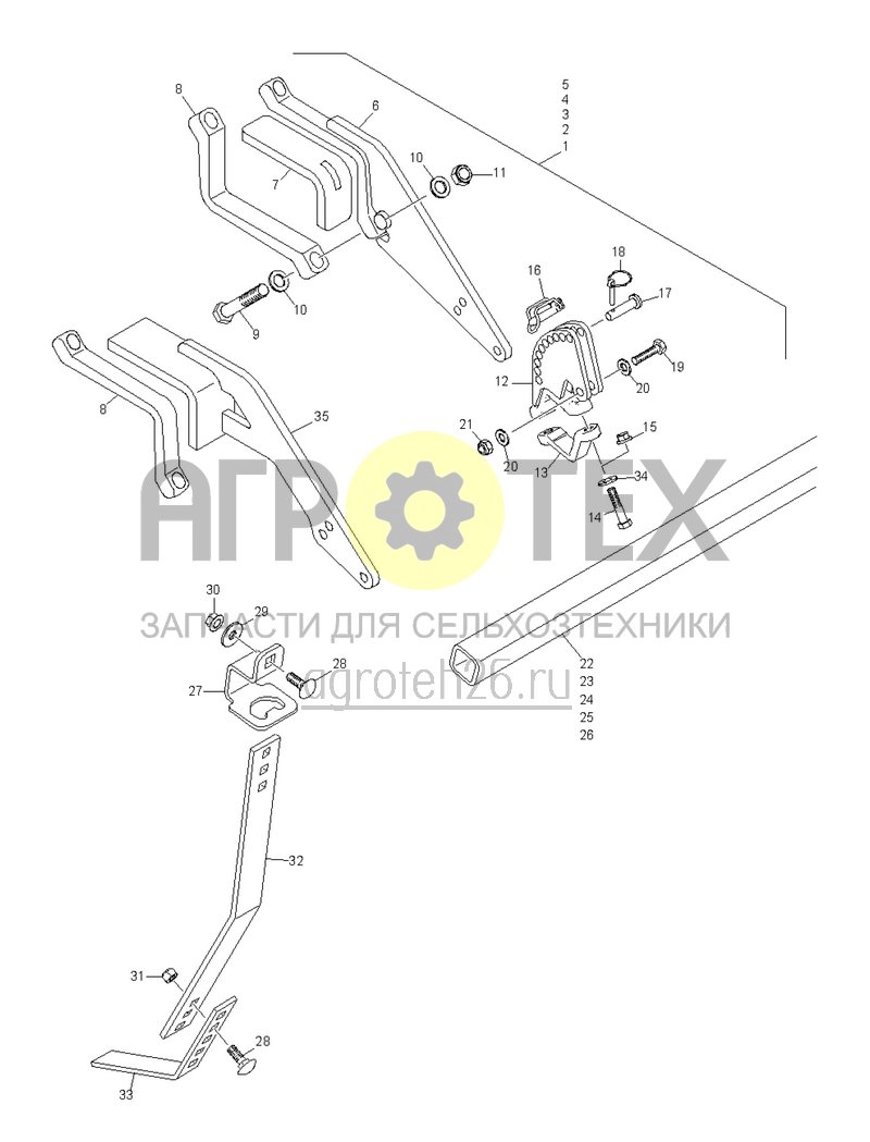 Чертеж  (RUS)Federr?umersystem 167 UW 580 (ETB-020793) 